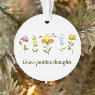 Ornamento Cultivar flores de pensamentos positivos