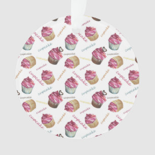 Ornamento Cupcakes de aquarela