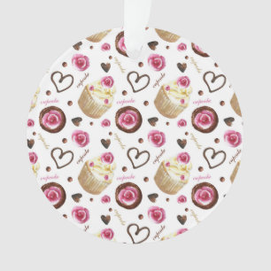 Ornamento Cupcakes de aquarela