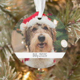 Ornamento Custom Double Sided Dog Pet Christmas