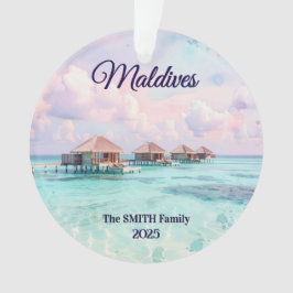 Ornamento Custom Maldives Family Vacation
