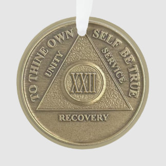 Ornamento Custom Name | 22 Year Sober Anniversary Medallion