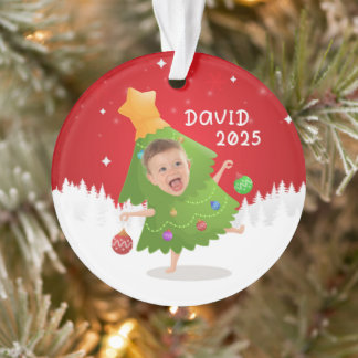 Ornamento Custom name + photo message me -Christmas Ornament