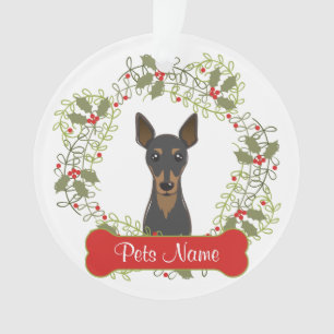 Ornamento customizável do Pinscher diminuto
