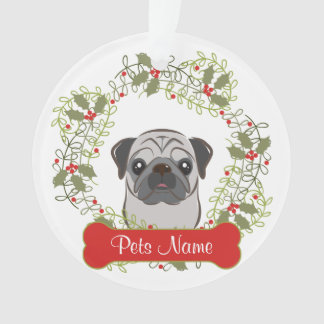 Ornamento customizável do Pug