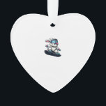 Ornamento Cute Bunny Performing Snowboarding Trick Kids East<br><div class="desc">Cute Bunny Performing Snowboarding Trick Kids Easter T-Shirt</div>