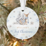 Ornamento Cute Deer First Christmas Ornament Acrylic<br><div class="desc">Cute Deer First Christmas Ornament Acrylic. Itens correspondentes disponíveis.</div>
