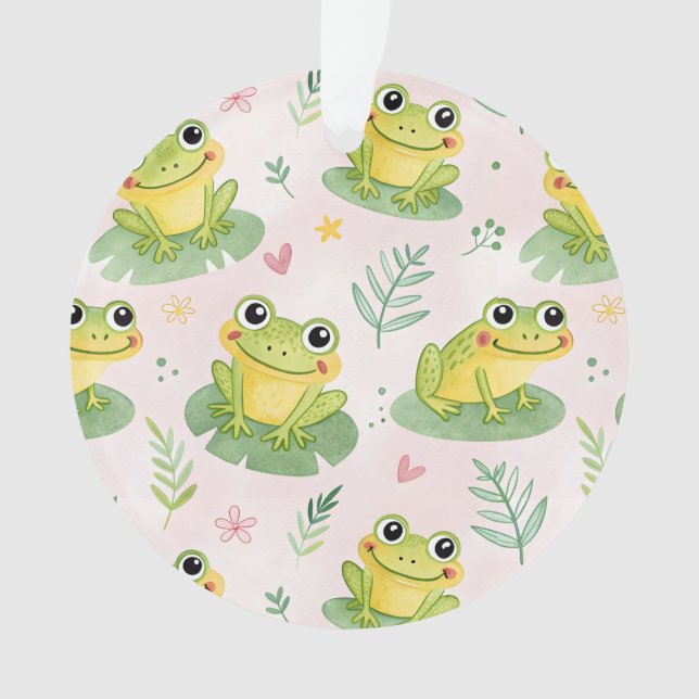Ornamento Cute frogs Pattern (Frente)