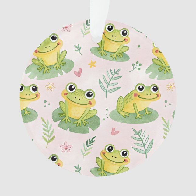 Ornamento Cute frogs Pattern (Frente)