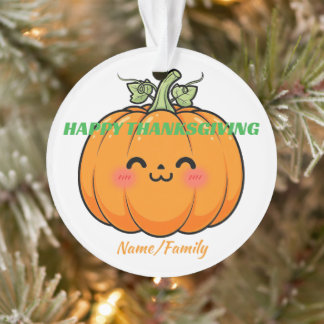 Ornamento Cute Kawaii Pumpkin Face - Thanksgiving