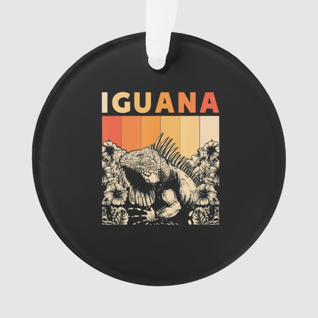 Ornamento Cute Lizard Iguana Reptil Gift Iguana (Frente)