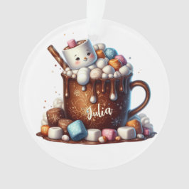 Ornamento Cute Snowman Cocoa Design