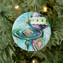 Ornamento da árvore de bolbos de Natais vintages r