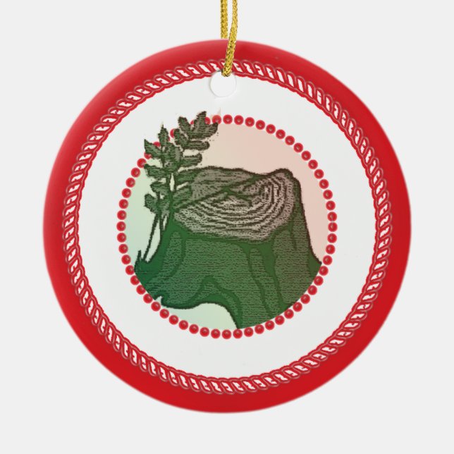 Ornamento da árvore de Jesse de Candy-back (Frente)