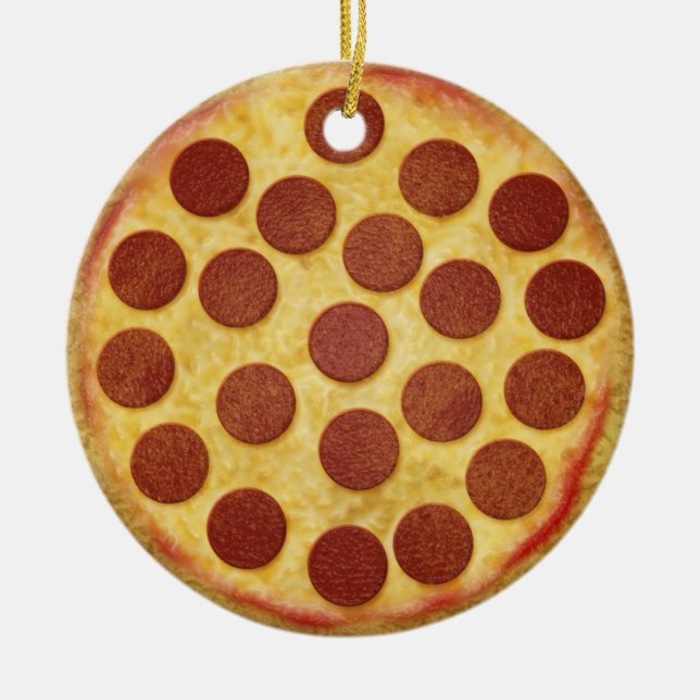 Ornamento da árvore de Natal da pizza (Frente)