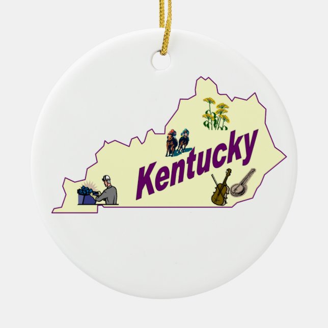 Ornamento da árvore de Natal de Kentucky (Frente)