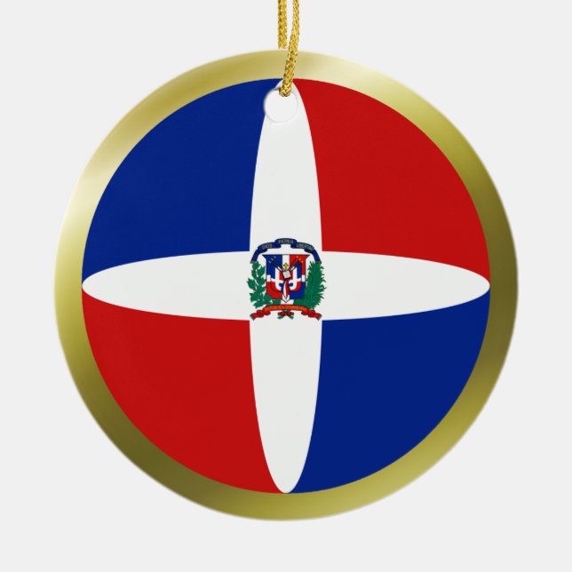 Ornamento da bandeira da República Dominicana (Frente)