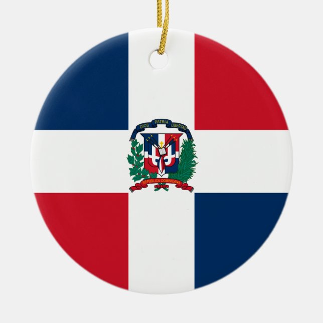 Ornamento da bandeira da República Dominicana (Frente)