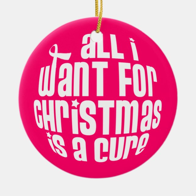 Ornamento da consciência do cancro da mama (Frente)