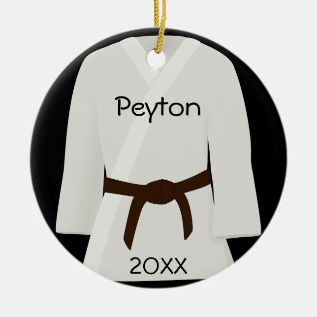 Ornamento da correia de Brown das artes marciais (Frente)