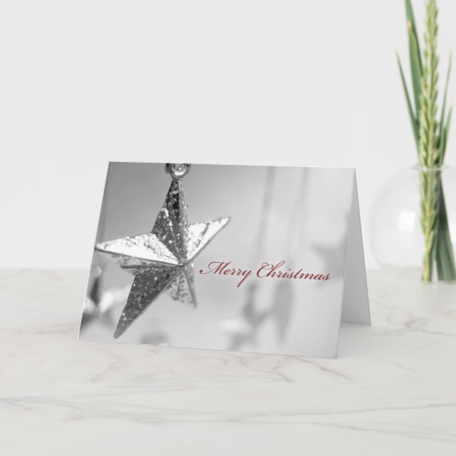 Ornamento da estrela do cartão de Natal (Frente)