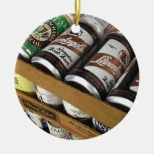 Ornamento da lata de cerveja do vintage