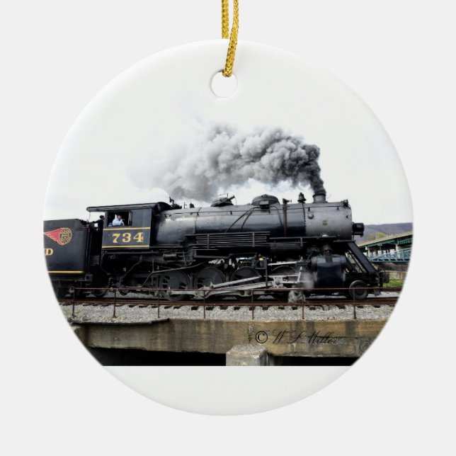 Ornamento da locomotiva de vapor (Frente)