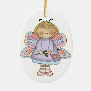 Ornamento da menina da borboleta