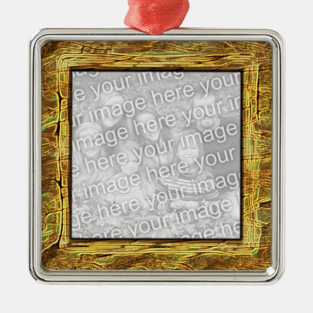 Ornamento da Moldura de Madeira Petrificada (Frente)