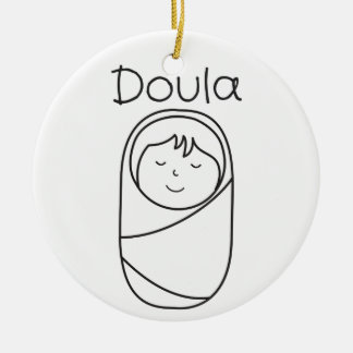 Ornamento da porcelana de Doula
