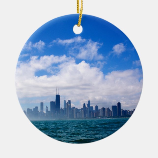 Ornamento da skyline de Chicago (Frente)