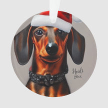 Dachshund, Cachorro de Papai Noel, Personalizar, E