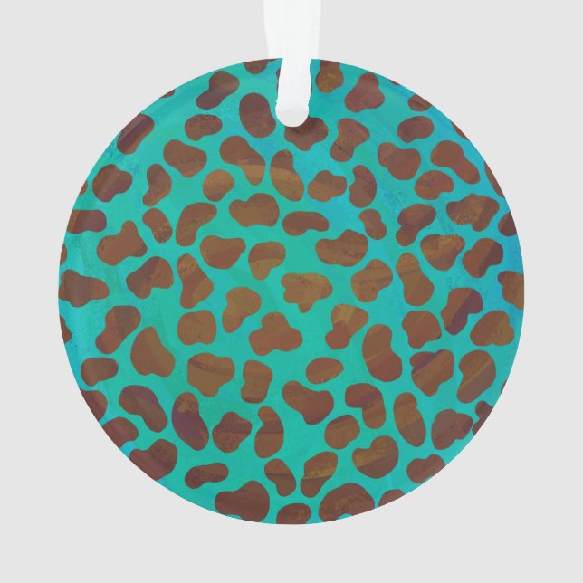 Ornamento Dalmaciano Brown e Teal Impressão (Verso)