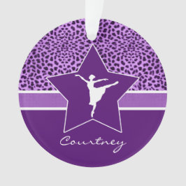 Ornamento Dançarino no impressão roxo da chita com monograma