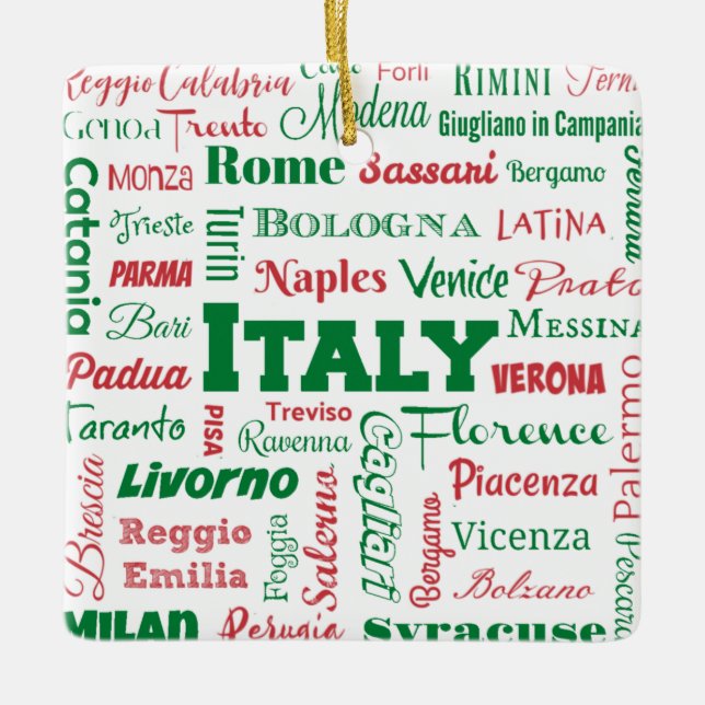 Ornamento das cidades italianas - Cores de bandeir (Frente)