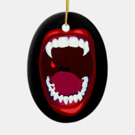 Ornamento das presas dos dentes do vampiro da boca