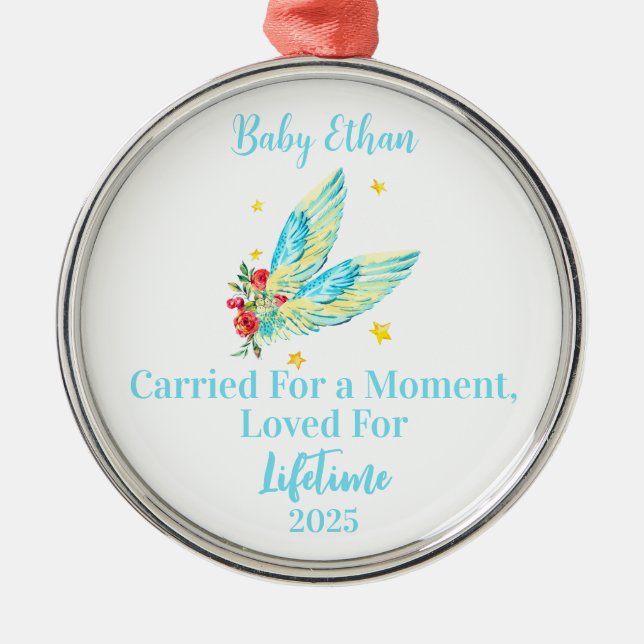 Ornamento de aborto personalizado, Baby Memorial (Frente)