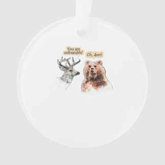 Ornamento de Acrílico Conversa Engraçada de Urso e