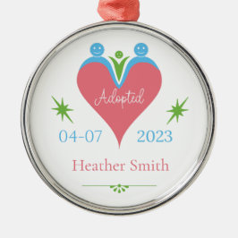 Ornamento de Adoção Personalizado como Primeiro Na