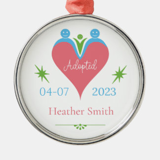 Ornamento de Adoção Personalizado como Primeiro Na