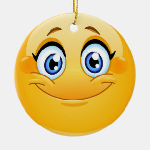 Ornamento de Amizade de Rosto Feliz Sorria