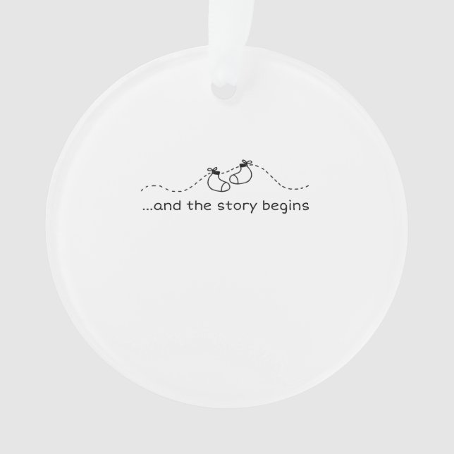 Ornamento de anúncio de bebê (Frente)