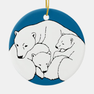 Ornamento de Arte do Urso Polar - Presente do Urso