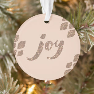 Ornamento de Árvore de Joy Xmas com Glitter de Pea