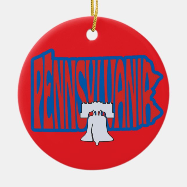 Ornamento de Árvore de Natal da Pensilvânia Libert (Frente)
