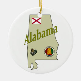 Ornamento de Árvore de Natal do Alabama