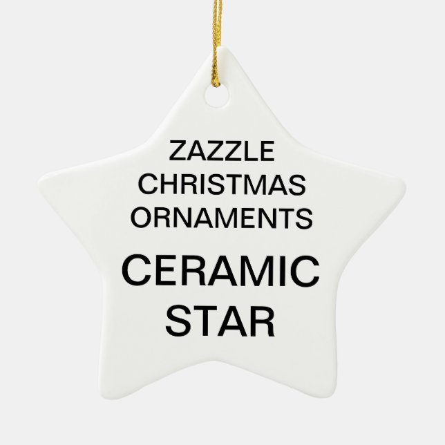 Ornamento de Árvore de Natal do Porcelain Star Per (Frente)