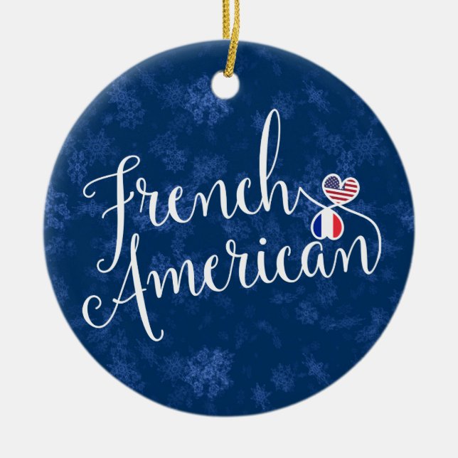 Ornamento de Árvore de Natal francês americano, Fr (Frente)