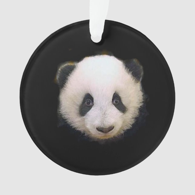 Ornamento de Árvore de Natal Panda (Frente)