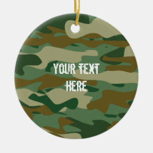 Ornamento de árvore de Natal personalizado do camo